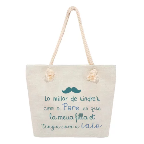 Bolsa Playa - Lo millor de tindre't com a pare es que la meua filla et tinga com a iaio