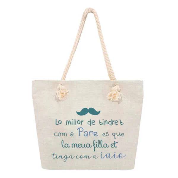 Bolsa Playa - Lo millor de tindre't com a pare es que la meua filla et tinga com a iaio