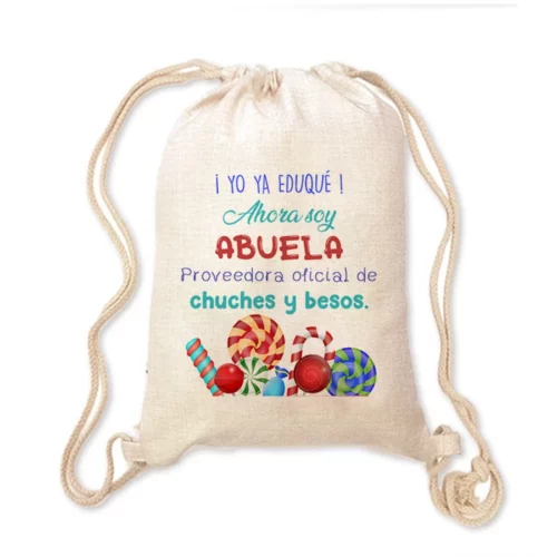 Mochila Abuela- Proveedora oficial de chuches y besos