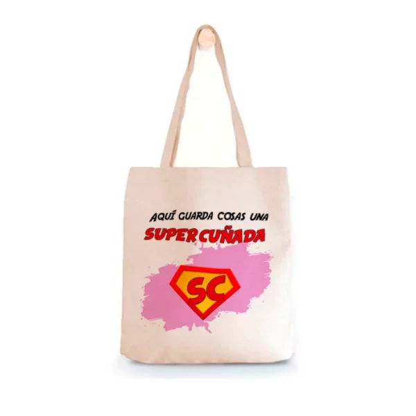 Tote Bag Cuñada Aquí guarda cosas una super cuñada