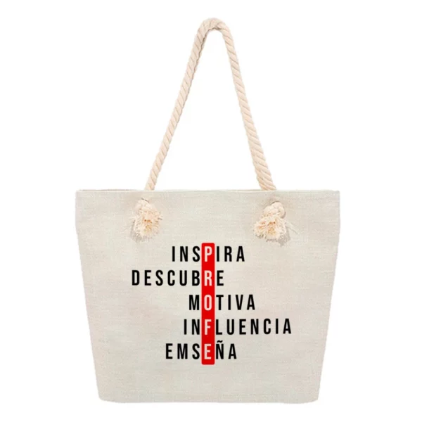 Bolsa Playa - Inspira, descubre, motiva, influencia y enseña