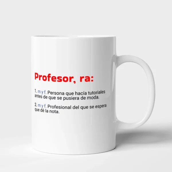 Taza Profesor - Descripción rae